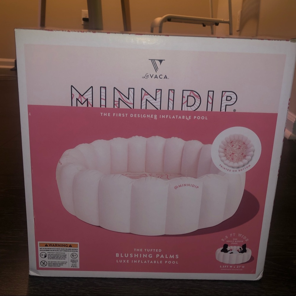 LAST ONE!! MinniDip Blushing Palms Inflatable Pool - Picture 7 of 7